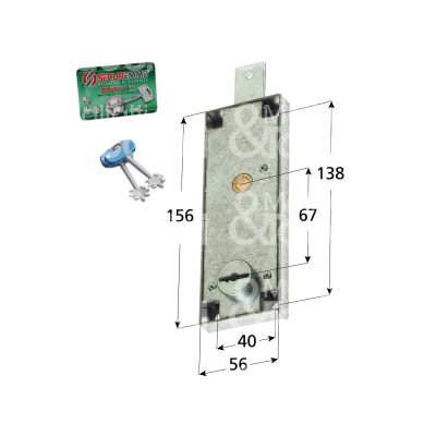 Securemme 2240sm serratura per basculante a 1 punto di chiusura foro tondo / chiave doppia mappa cifratura kd