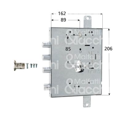 Securemme 2651sc8937 serratura blindata a cilindro triplice e 89 sx 3 catenacci piÙ scrocco int. cat. 37 sporg. 5