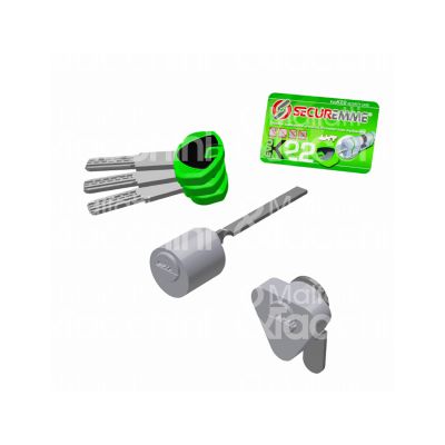 Securemme 3220cs1530 cilindro per serratura elettrica chiave punzonata cifratura kd cromo satinato