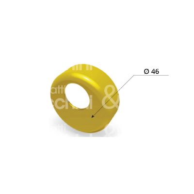 Securemme 4146xf4 cover per protettore blindo misura Ø 46 profondita' mm 17 alluminio bronzato