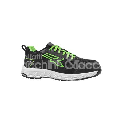 U-power re200039 scarpa antifortunistica bassa aton esd classe di protezione s1ps hro hi fo sr taglia 39 colore nero/verde tomaia u-knit suola eva più gomma nera puntale fibertoe lamina antiperforazione conformità en iso20345:2022+a1:2024