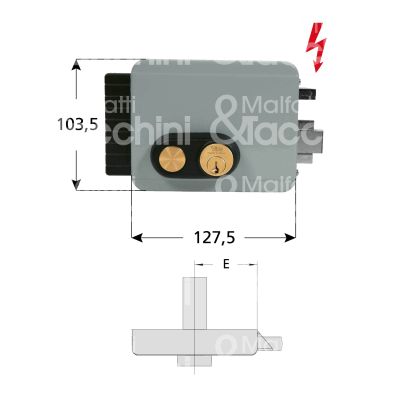 Viro 89777941 elettroserratura da applicare laterale e 50/80 dx foro tondo con mandate