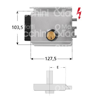 Viro 89977941 elettroserratura da applicare laterale e 50/80 dx foro tondo con mandate