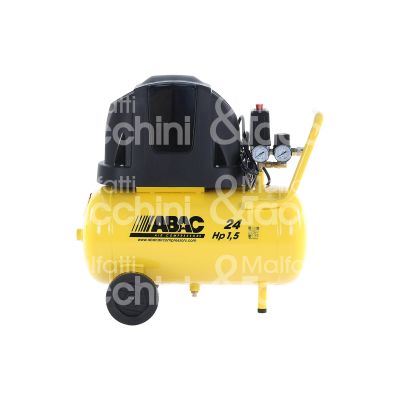 Abac 1129100009 compressore senza olio art. 1129100009 tensione 230 v potenza 1,5 kw serbatoio lt. 24 pressione 8 bar