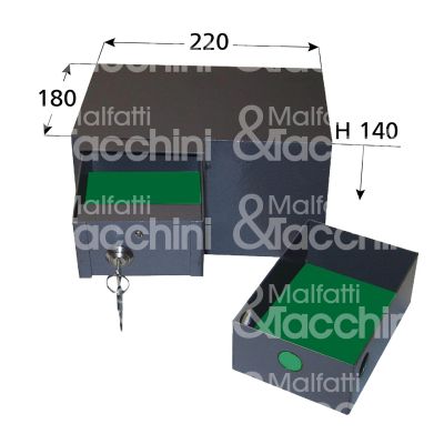 M&t 900 06143 cassaforte falsa presa a chiave da murare l 220 x h 140 x p 180