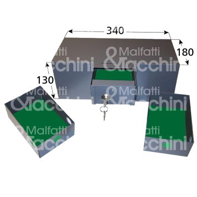 M&t 900 06144 cassaforte falsa presa a chiave da murare l 340 x h 130 x p 140