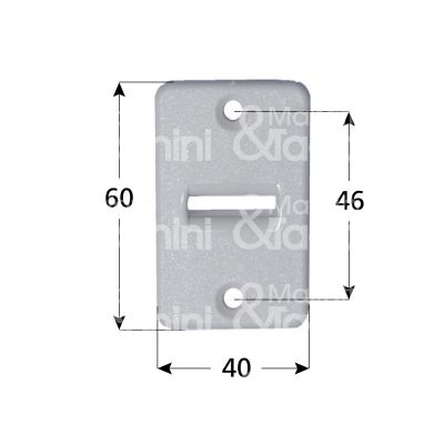 M&t 900 14423 guidacinghie art. ggc.1fr.vt.pb plastica bianco interasse mm 46 - l mm 40 x h mm 60 x
