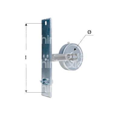 M&t 900 16009 avvolgitore per tapparella art. 1420/c mt 12 Ø mm 111 interasse mm 255 con placca finitura ferro zincato