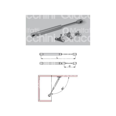 M&t 900 24528 pistoni per pensili mm 248 art. 70280268 apertura 80 n
