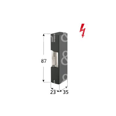 M&t 901 011557 incontro elettrico da incasso senza fermo ambidestra 12v mm 87 x 35 x 23 senza frontale senza antiripetitore