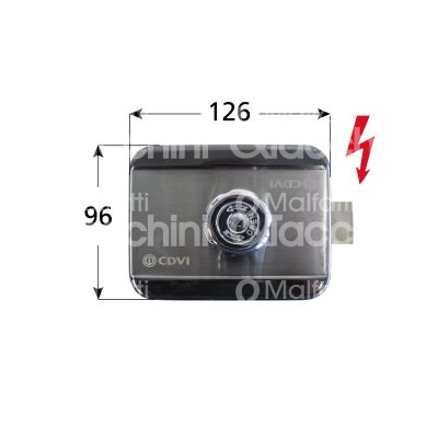M&t 901 80000 serratura motorizzata pomolo piÙ cilindro e 60 ambidestra inox chiuso in assenza corrente tensione 12v dc