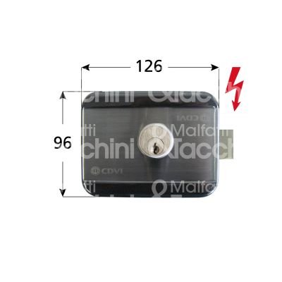 M&t 901 80010 serratura motorizzata doppio cilindro e 60 ambidestra inox chiuso in assenza corrente tensione 12v dc