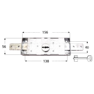 M&t 935 04600 serratura per serranda centrale foro tondo / chiave doppia mappa cifratura kd