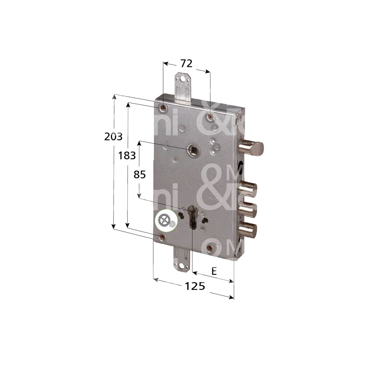 Cisa 56515480ce serratura blindata a cilindro triplice e 64 ambidestra 3  catenacci piÙ scrocco int. cat. 28 sporg. 13,5 MALFATTI&TACCHINI GROUP