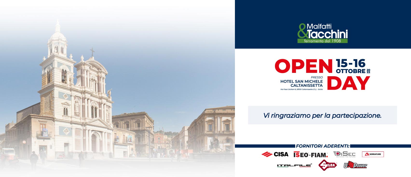 Ringraziamento Open Day Sicilia